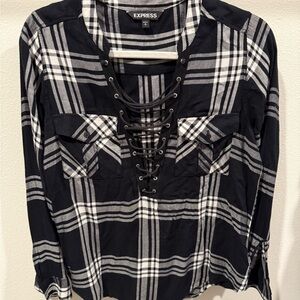 Express plaid top